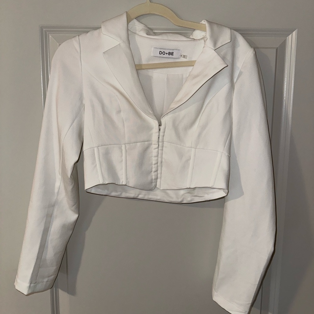 Cropped Corset Blazer Top
